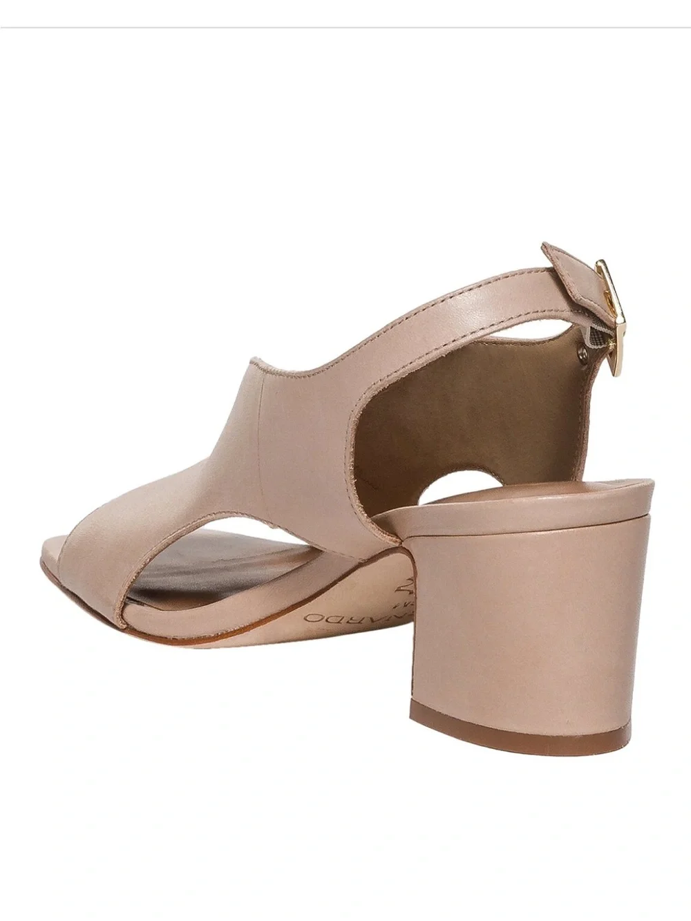Bernardo Bedford Sandals Size 10 Blush Antique Calf Block Heel Slingback NWT